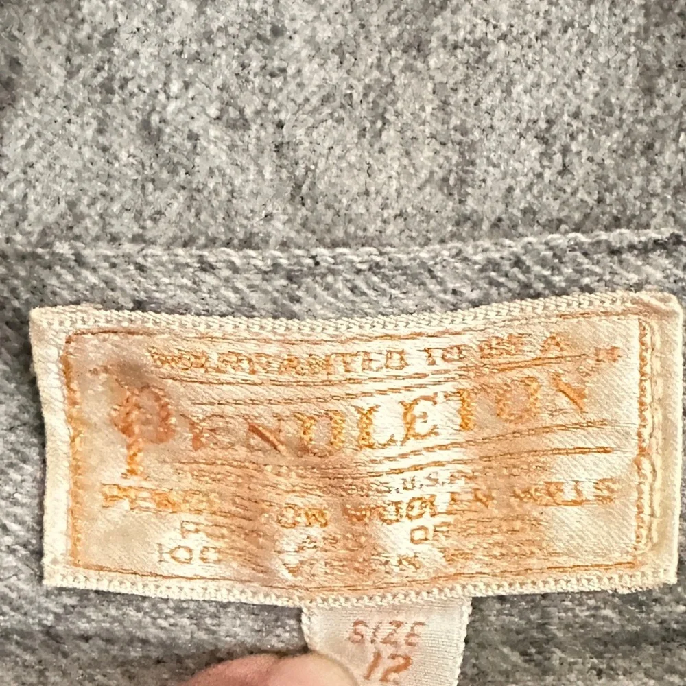 Vintage Pendleton Gray Wool Midi Lined Skirt Side Zipper – Size 12 USA Made